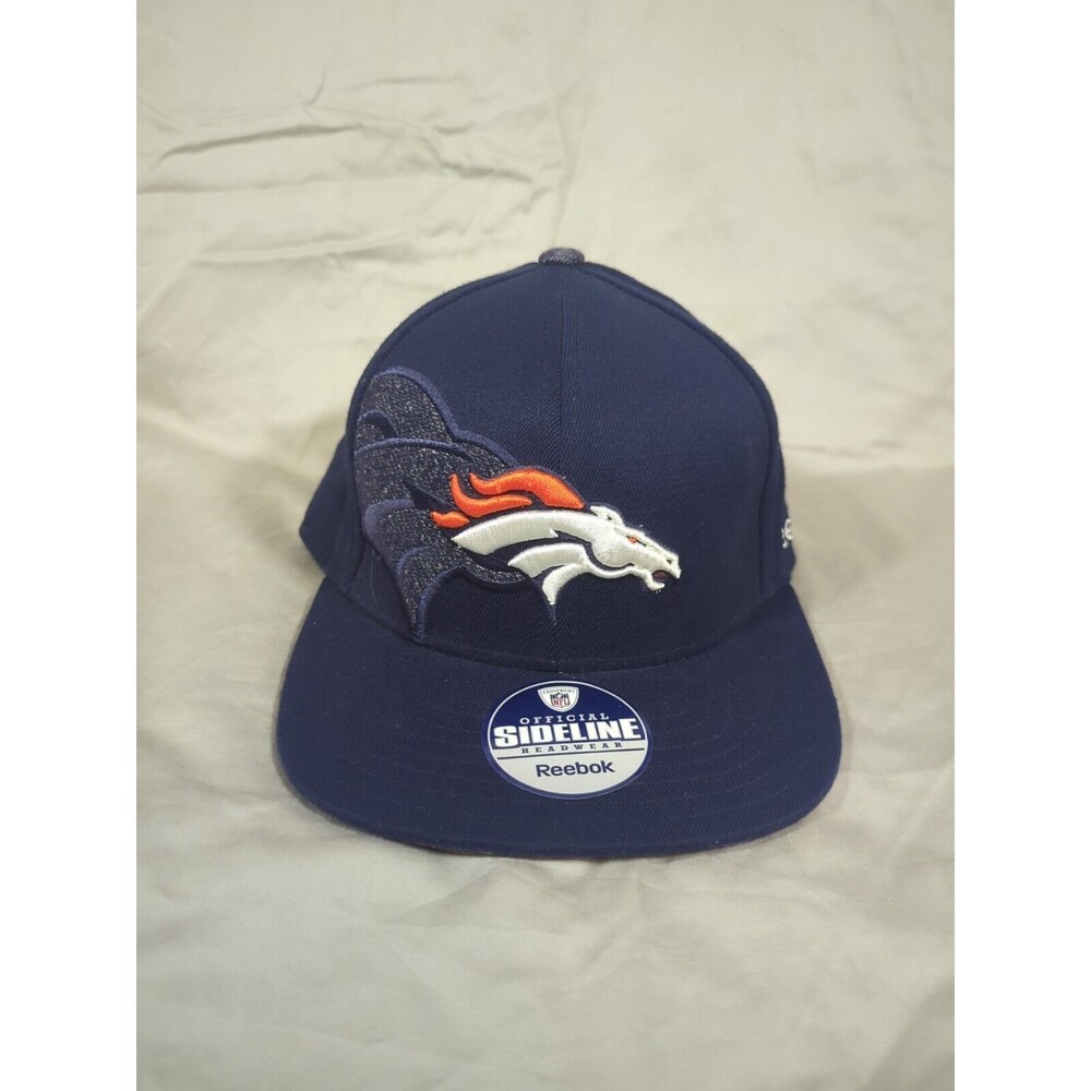 Denver Broncos Reebok NFL Equipment Football Hat Official Sideline S/M Navy